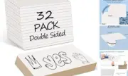 32 Pack Dry Erase Boards, 9"x12" Double Sided Easel Small Whiteboards with