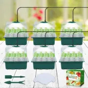 Seed Starter Tray with Light, 6PCS Seed Starter Kit with Grow Light, Seedling...