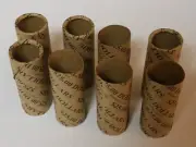 8 Dollar Size Paper Coin Wrappers. Pre-Crimped 1 End Shotgun Rolls $25 Dollars