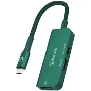 Bonelk Long-Life USB-C 3 in 1 Multiport Hub (Green)