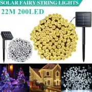 Solar Fairy String Lights 200 LED Outdoor Garden Christmas Party Decor