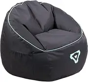 Laser Gaming Bean Bag Chair: Durable, Water-Resistant Fabric with Headphone Strap & Large Side Pocket for Storage