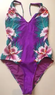 BNWT Rip Curl Size 6 One Piece Bathers Swimsuit Retro Hawaiian Look