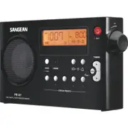 PRD7BK FM/ AM Digital Tuning Portable Rechargeable Receiver Black