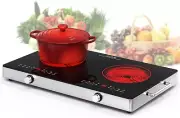 Electric Cooktop,110V 2400W Electric Stove Top with Knob Control,9 Power Leve...