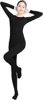 [lucky baby store] Girl's Women's Well-fit Lycra Spandex One Piece Unitard Full Bodysuit Zentai Bodysuit (XXL, black), Black, XXL