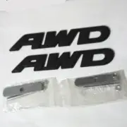 2x Big Matte Black AWD Metal Front Grille Emblem Badge SUV Turbo Power Auto Line (for: Porsche)