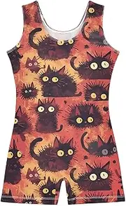 [FRODOTGV] Funny Cats Leotards for Girls Gymnastics Toddlers Dance Unitards for Dancewear, Tumbling Class, Swimming