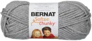 3 Pack Bernat Softee Chunky Yarn-Grey Heather 161128-28046