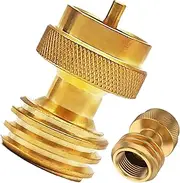 Propane Tank Adapter Fitting - Brass Propane Converter 1LB Refill Propane Adapter - Grill Connectors Compact Hook Up Portable Adapter Fitting for Propane Cylinder