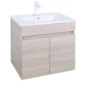 600-750*460mm Bathroom Vanity PVC Evie OAK Wall Hung Vanity - Left/Right Drawers Cabinet Only and Ceramic / Stone Top Available