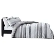 Gabrielle Grey King Quilt Cover Set 240x210cm Cotton Rich Tribal Design