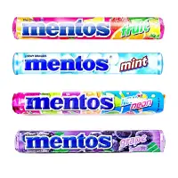 在飛比找蝦皮購物優惠-MENTOS 曼陀珠 (七彩霓虹糖、白薄荷、綜合水果、葡萄款