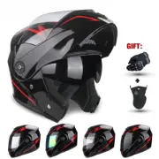 New Motorcycle Helmet Double Lens Cross Section Helmet Safety Modular Flip Helm