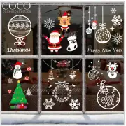 Christmas Window Glass Wall Decal Stickers Xmas Tree Stars Baubles Wall Decor AU