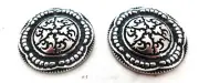 Zinc Jeremiah Watt Conchos Coin Edge Screw Back Horse Tack New Pair Sizes Silver