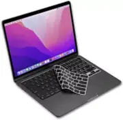 US Version QWERTY Layout Silicone Keyboard Cover Skin for 2023 Ma Russian Black