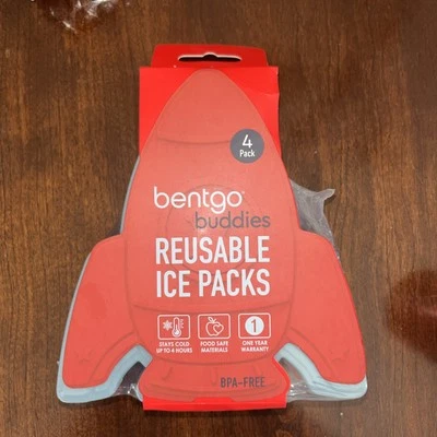 4 Pack - Bentgo Buddies Space Rockets Ship Reusable Slim Lunch Box Ice Packs - ❡