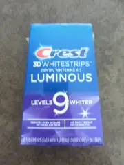 Crest 3D White Strips Kit Luminous ~ 20 Strips New In Sealed Box