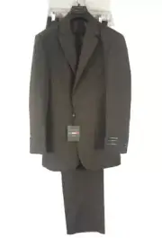 LUCCI Men's Brown 2 Button Classic Fit Suit Flat Front Pants Sizes 36R - 54L