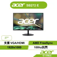 在飛比找蝦皮商城優惠-Acer 宏碁 SB272 E 27型 IPS超薄電腦螢幕