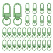 30pcs Metal Swivel Lobster Claw Clasp Keychain Buckle Clips, Dark Green