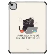 iPad Air (4th/5th gen) iPad Impact Case I work hard so my cat can have a better life
