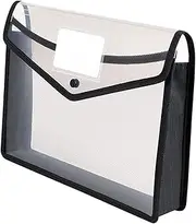 DOITOOL Transparent Wallet Document Organizer with Card Slot Water Resistant for School and Office Use for Storing Papers and Stationery