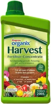 Amgrow Harvest Organix Liquid Fertiliser Concentrate 1 Litre