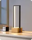 EDISHINE Dimmable LED Table Lamp, Square Modern Bedside Lamp with 3 Color Tem...