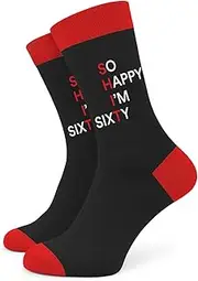 [SC Products] Funny 60th Birthday Gifts for Men Funny Socks | Size 6-12 Cotton Rich Novelty Socks Mens 60th Birthday Gifts | Presents for Dad Grandad Brother Turning Sixty