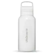 LifeStraw Go 2.0 - 1L Stainless Steel Water Filter Bottle - White