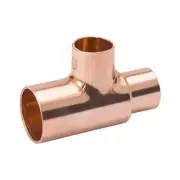 3" x 2-1/2" x 2-1/2" Inch CxCxC Sweat Reducing Copper Tee Plumbing Fitting