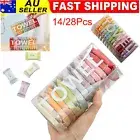 14/28Pcs Portable Compressed Towel Tablets Soft & Reusable Face Washcloths Wipe