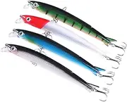 Toddmomy Realistic Fishing Lure Bait Angling Hooks for Outdoor Sport Vivid Appearance Lightweight Plastic Random