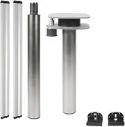 RV Aluminum Alloy Double-Layer Table Leg Adjustable Movable Detachable Table Legs for RV Modification(with 50 cm Rail)