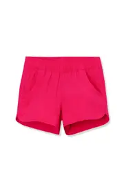 Lands' End Girls Plus Stretch Woven Swimsuit Shorts in Pink at Nordstrom, Size Medium