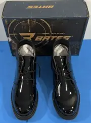 NIB 14 M MEN'S BATES E01830 SENTINEL CHUKKA HIGH GLOSS SHOES BLACK 14 MEDIUM