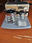 Vintage Pyrex Coffee and Tea Set with Candle Warmer - NOB 1960-1970S