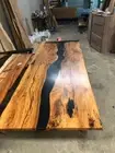Walnut Wood Epoxy Resin Table Top Custom Order For Restaurant & Bar Counter Top