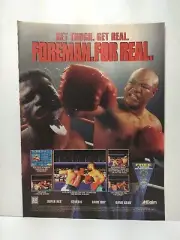 Foreman For Real Print Ad Magazine Poster Vintage Official Art 1995 SNES Sega