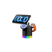 Wireless Charging Station for iPhone Magsafe 3-in-1 Foldable Charger Phone Stand Charge for iPhone-Black