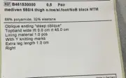 Medi Compression Stocking Right Leg Open Toe Topband Silicone Wide 45cm