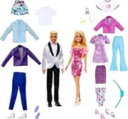 Barbie Doll and Ken Doll Fashion Set with Clothes and Accessories, Dresses, Tees, Pants, Swimsuits and More [Amazon Exclusive]