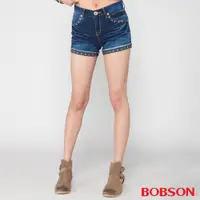 在飛比找蝦皮商城優惠-BOBSON 女款撞釘裝飾牛仔短褲202-53