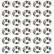 30pcs Countersunk Washer M3 Anodized Aluminum Alloy Finishing Washers, Gray