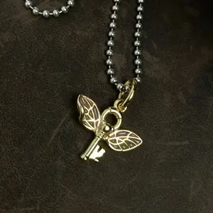 小寶s925純銀獨特設計翅膀金色鑰匙吊墜女僅吊墜掛墜項鏈項墜銀飾