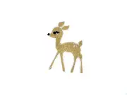 Embroidery patch sew badge iron on glue transfer doe fawn