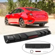 For Honda Civic Car Rear Lip Bumper Valance Diffuser Spoiler Shark Fins Body Kit (for: Honda Civic)