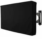 Costcom TV Cover Dustproof Waterproof Outdoor Patio Television Protector Case Weatherproof TV Screen Protector with Bottom Cover & Remote Control Pocket - Fits LED, LCD, OLED (For 40-42 inch TV)